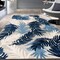 World Rug Gallery Vicenza Tropical Floral Indoor/Outdoor Area Rug 3'3" x 5' Navy 8011NAVY3X5 - alternate 1